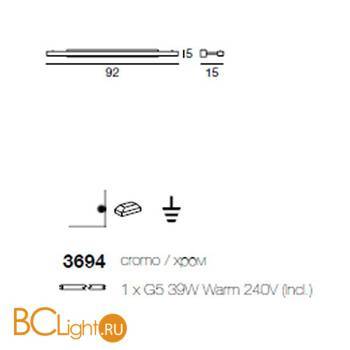 Настенный светильник Linea Light Solid 3694 - Схема