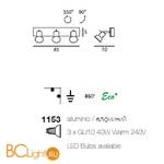 Спот (точечный светильник) Linea Light Spot collection 1153 - Схема