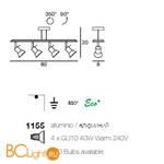 Спот (точечный светильник) Linea Light Spot collection 1155 - Схема