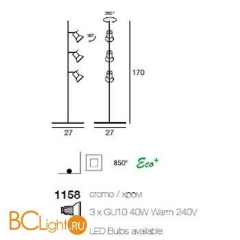 Торшер Linea Light Spot collection 1158 - Схема