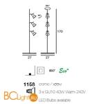 Торшер Linea Light Spot collection 1158 - Схема