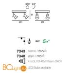 Cпот (точечный светильник) Linea Light Spotty 7348 - Схема