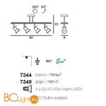 Cпот (точечный светильник) Linea Light Spotty 7344 - Схема