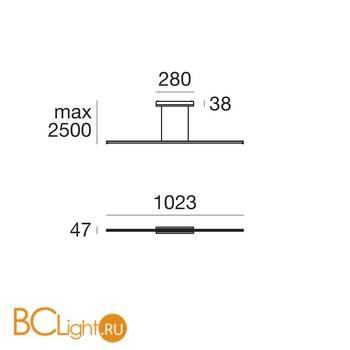 Подвесной светильник Linea Light Straight 8200 - Схема