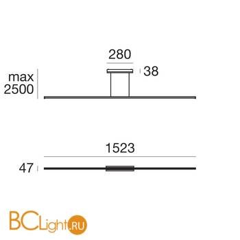 Подвесной светильник Linea Light Straight 8205 - Схема