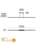 Подвесной светильник Linea Light Straight 8205 - Схема