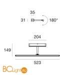 Настенный светильник Linea Light Straight 8208 - Схема