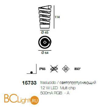 Садово-парковый фонарь Linea Light Svaso 15733 - Схема