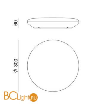 Влагозащищенный потолочный светильник Linea Light Switch 9171 - Схема