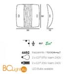 Настенно-потолочный светильник Linea Light Classic collection 4492 - Схема