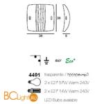 Настенно-потолочный светильник Linea Light Classic collection 4491 - Схема