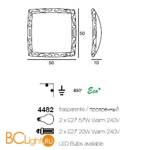 Настенно-потолочный светильник Linea Light Classic collection 4482 - Схема