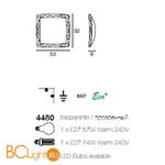 Настенно-потолочный светильник Linea Light Classic collection 4480 - Схема