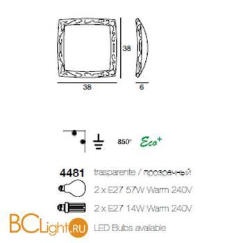 Настенно-потолочный светильник Linea Light Classic collection 4481 - Схема