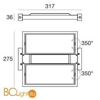 Светильник для струнной системы Linea Light Tablet 8437 - Схема
