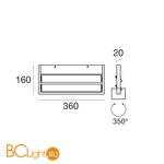 Настенный светильник Linea Light Tablet 7606 - Схема