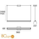 Подвесной светильник Linea Light Tablet 8475 - Схема