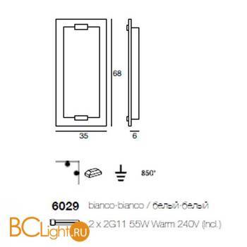 Бра Linea Light Class Modern collection 6029 - Схема