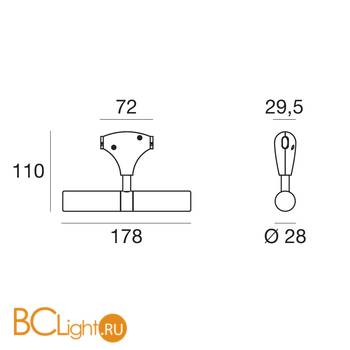 Светильник для струнной системы Linea Light Tek TR4302-48 - Схема