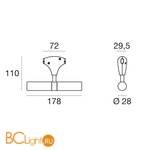 Светильник для струнной системы Linea Light Tek TR4302-48 - Схема