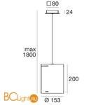 Подвесной светильник Linea Light Thank you 8058 - Схема