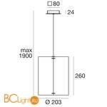 Подвесной светильник Linea Light Thank you 8062 - Схема