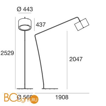 Торшер Linea Light Thank you 8080 - Схема