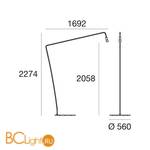 Торшер Linea Light Thank you 7733 - Схема