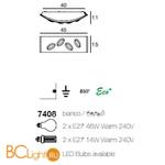 Настенный светильник Linea Light Trek 7408 - Схема