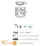 Настенно-потолочный светильник Linea Light Trek 7405 - Схема