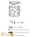 Настенно-потолочный светильник Linea Light Trek 7406 - Схема