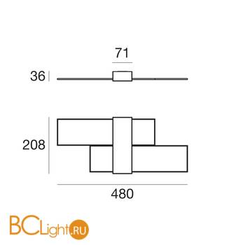 Настенный светильник Linea Light Triad 90335 - Схема