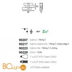 Настенно-потолочный светильник Linea Light Triad 90223 - Схема