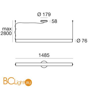 Подвесной светильник Linea Light Tu-O 8846 - Схема