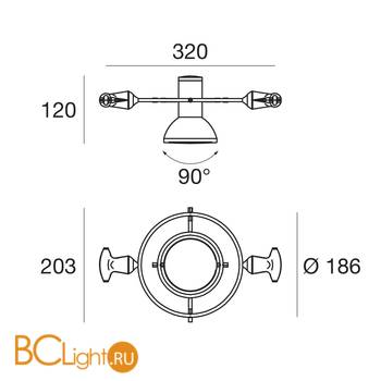 Светильник для струнной системы Linea Light Vega TR4014-3 - Схема