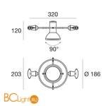 Светильник для струнной системы Linea Light Vega TR4014-3 - Схема