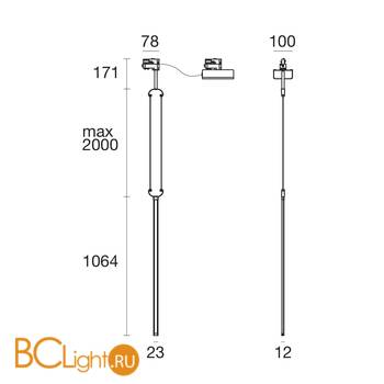 Светильник для трековой системы Linea Light Vertical 8586 - Схема