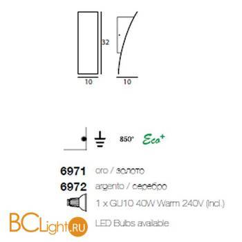 Настенный светильник Linea Light Vi 6972 - Схема