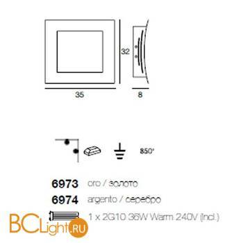 Потолочный светильник Linea Light Vi 6974 - Схема