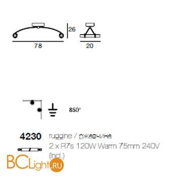 Потолочный светильник Linea Light Classic collection 4230 - Схема