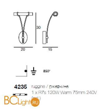 Бра Linea Light Classic collection 4235 - Схема
