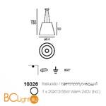 Подвесной светильник Linea Light Vulcanino & Vulcanone 10326 - Схема
