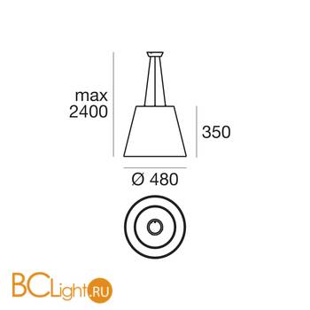 Подвесной светильник Linea Light Vulcano 10330 - Схема