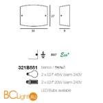 Настенно-потолочный светильник Linea Light Wally 321B881 - Схема