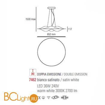Подвесной светильник Linea Light WAVE 7462 - Схема