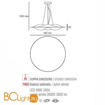 Подвесной светильник Linea Light WAVE 7460 - Схема