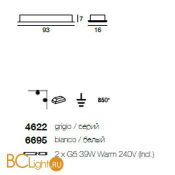Потолочный светильник Linea Light Modern collection 4622 - Схема