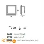 Настенно-потолочный светильник Linea Light Window 6691 - Схема