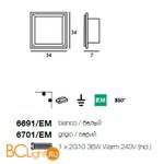 Настенно-потолочный светильник Linea Light Window 6701/EM - Схема