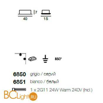 Настенно-потолочный светильник Linea Light Window 6851 - Схема